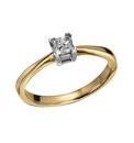 9 Carat Gold Princess-Cut Diamond Ring