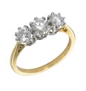 9 Carat Gold 1ct Trilogy Diamond Ring