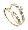 9 Carat Gold Diamond Ring Set