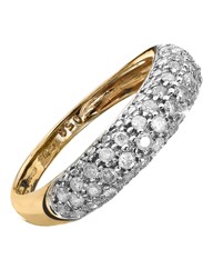 9 Carat Gold 1/2ct Pave Set Diamond Ring