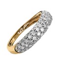 9 Carat Gold 1/2ct Pave Set Diamond Ring