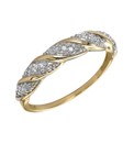 9 Carat Gold Diamond Twist Ring