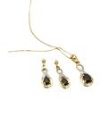 9ct Gold Sapphire Pendant & Earrings Set