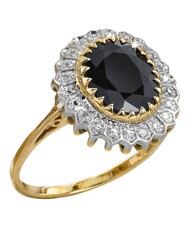9 Carat Gold Sapphire & Diamond-Set Ring