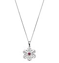 9 Carat White Gold Snowflake Pendant