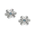 9 Carat White Gold Snowflake Earrings