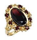 9 Carat Gold 3ct Garnet Cluster Ring