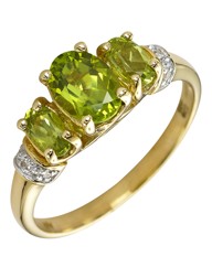 9 Carat Gold Peridot Ring