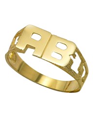9 Carat Gold Initials Ring