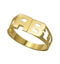9 Carat Gold Initials Ring