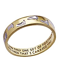 9 Carat Gold Footprints Band Ring