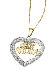 9 Carat Gold Crystal Family Pendant