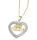 9 Carat Gold Crystal Family Pendant