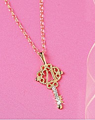 9 Carat Gold Key Shaped Age Pendant