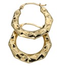 9 Carat Gold Textured Earrings