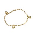 9 Carat Gold Heart Charm Bracelet