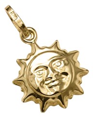 9 Carat Gold Sun Charm