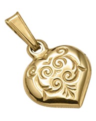 9 Carat Gold Heart Charm