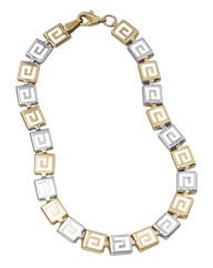 9 Carat Gold Greek Key Style Bracelet