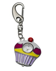 Ladies Cupcake Keyring Clock