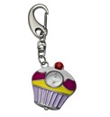 Ladies Cupcake Keyring Clock