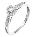 9 Carat White Gold 1/2 Ct Cluster Ring