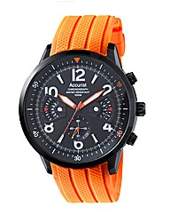 Accurist Gents Orange Strap Watch