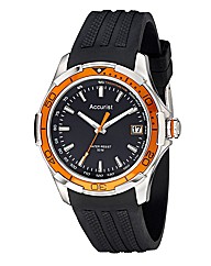 Accurist Gents Black Strap Watch