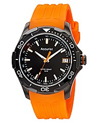 Accurist Gents Orange Strap Watch