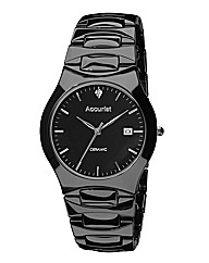 Accurist Ceramic Gents Black Watch