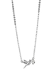 Ladies Hummingbird & Heart Necklace
