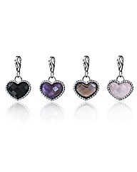 Chrysalis Silver Gemstone Heart Charm