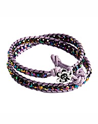 345 Wrap Purple Crystal Bracelet