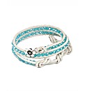 345 Wrap Aqua Crystal Bracelet