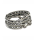 345 Wrap Silver Colour Bracelet