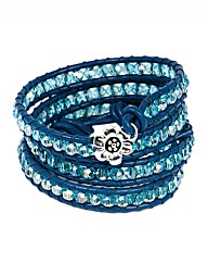 345 Wrap Aqua Bracelet