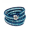 345 Wrap Aqua Bracelet