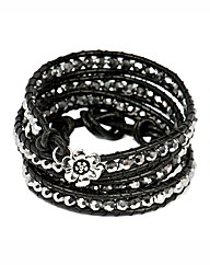 345 Wrap Silver Coloured Bracelet