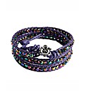 345 Wrap Purple Crystal Bracelet