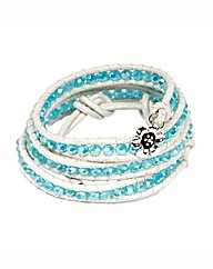 345 Wrap Crystal Aqua Bracelet