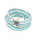 345 Wrap Aqua Crystal Bracelet