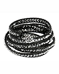 345 Wrap Silver Coloured Bracelet
