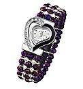 Ladies Heart-Shaped Bead Watch