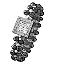 Ladies Square Case Bead Watch