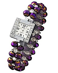 Ladies Square Case Bead Watch