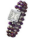Ladies Square Case Bead Watch