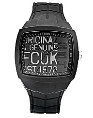 FCUK Gents Black Silicon Watch