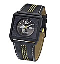 Henleys Clothing Gents Black Strap Watch