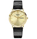 Rotary Gents Black Strap Date Watch