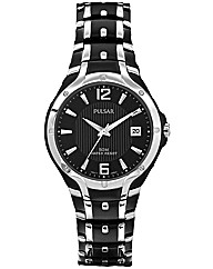 Pulsar Gents Black Bracelet Watch